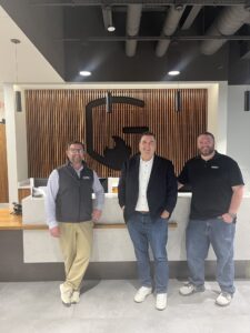 the team inside the Omaha office building