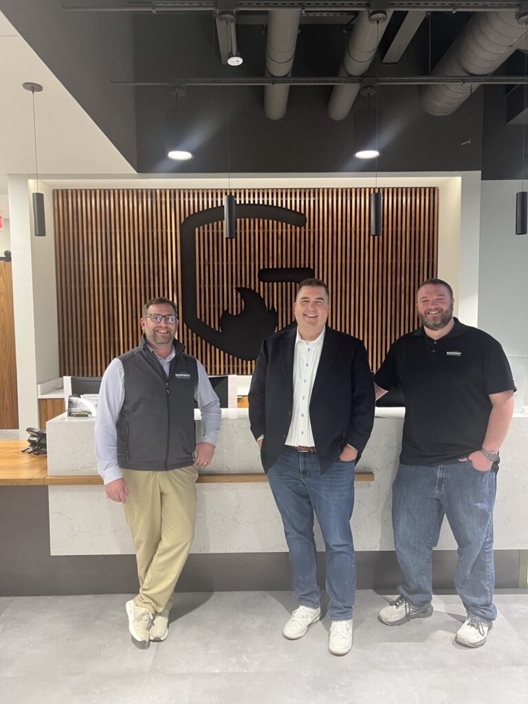 the team inside the Omaha office building