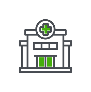icon of a hospital building