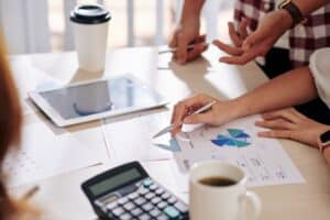 Collaborative work with charts and data